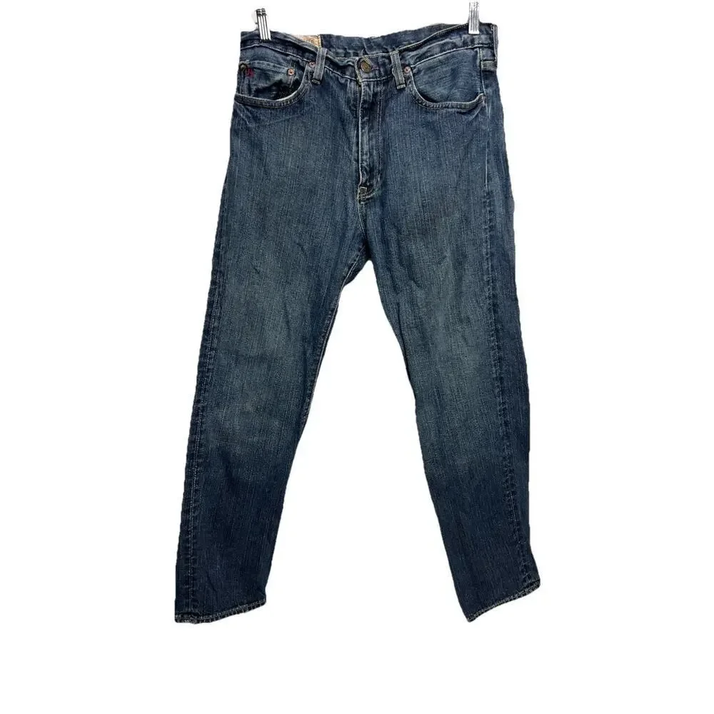 Polo Ralph Lauren Cortlandt 300 Dark Wash Blue Denim Jeans Mens 30x30